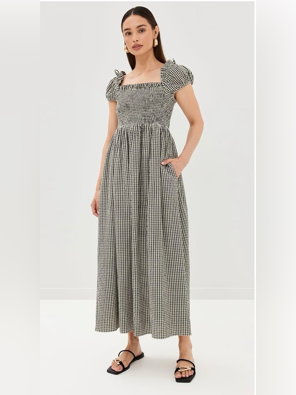 Posse Mira Dress in Black/cream Gingham!